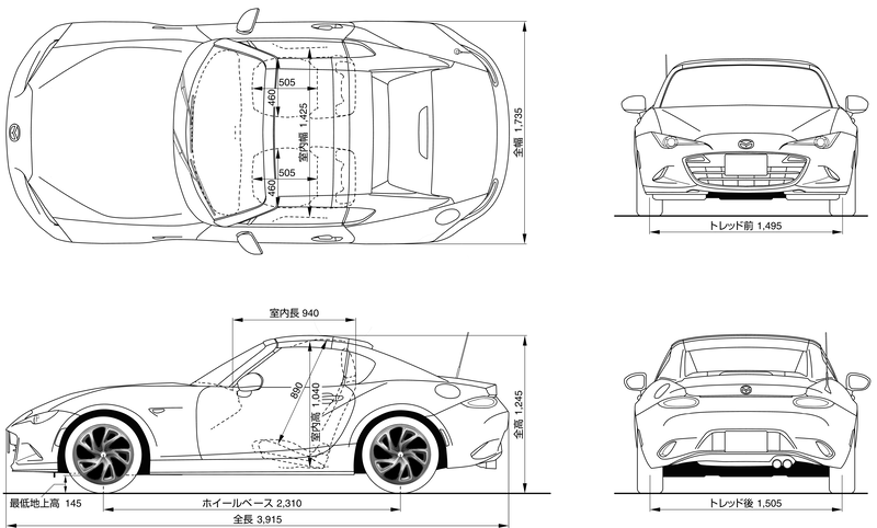 Mazda Miata 2015 Blueprint QR Design